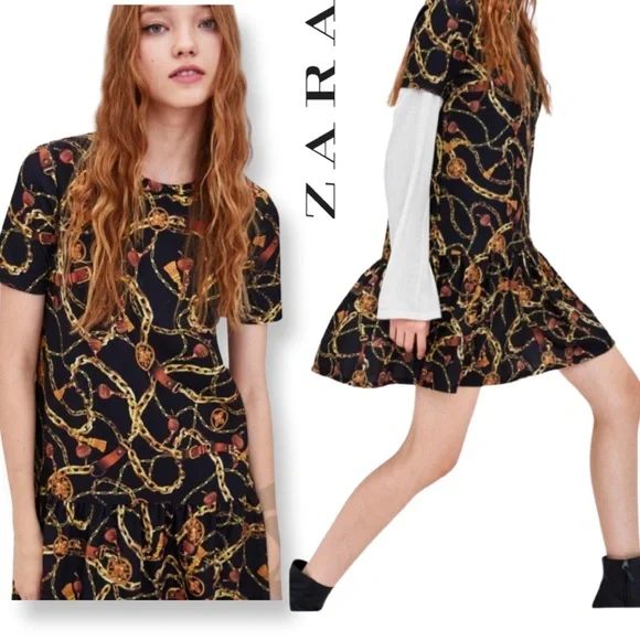 peplum dress zara Zara Black Peplum Waist Sheath Dress Xs R2 Read